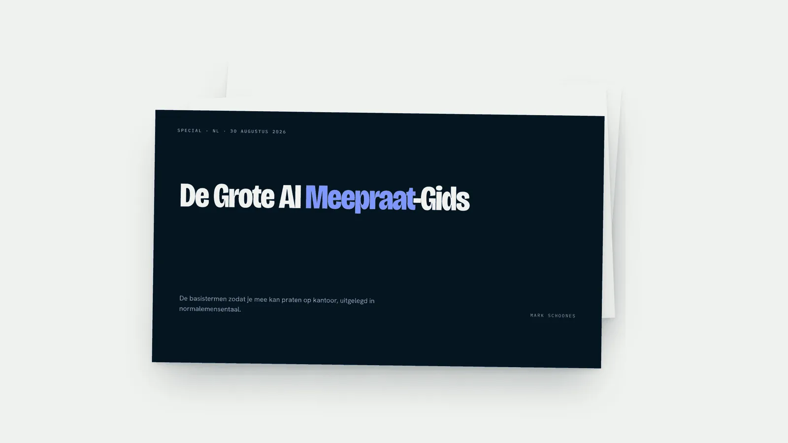 Het omslag van De Grote AI Meepraat-Gids